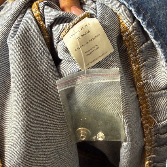 Les Coyotes de Paris Dorien Denim Ruffle Mini Dress Size Small - Picture 7 of 7